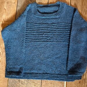 Large blue wool sweater